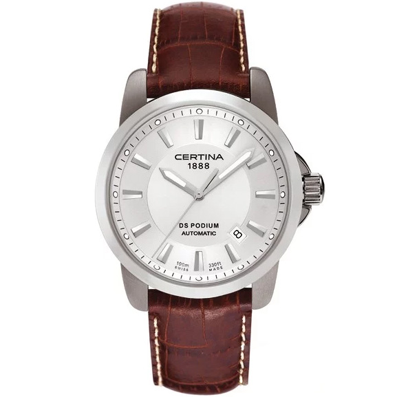 DS Podium 38 mm: Stainless steel & Leather strap - C633.7029.42.11 Certina Ds Podium C633.7029.42.11