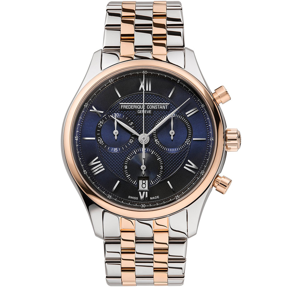 Classics Quartz Chronograph 40 mm: Rose gold plated Stainless steel - FC-292MNB5B2B Frederique Constant Classics Fc 292mnb5b2b