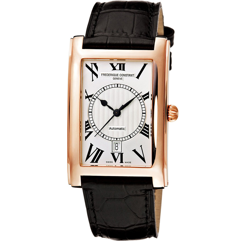 Classics Carree Automatic 30.70 x 47 mm: Rose gold plated Stainless steel & Leather strap - FC-303MS4C24 Frederique Constant Classics Fc 303ms4c24