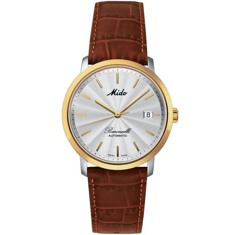 Baroncelli 37 mm: Stainless steel & Leather strap - M3895.9.11.8 Mido Baroncelli M3895.9.11.8