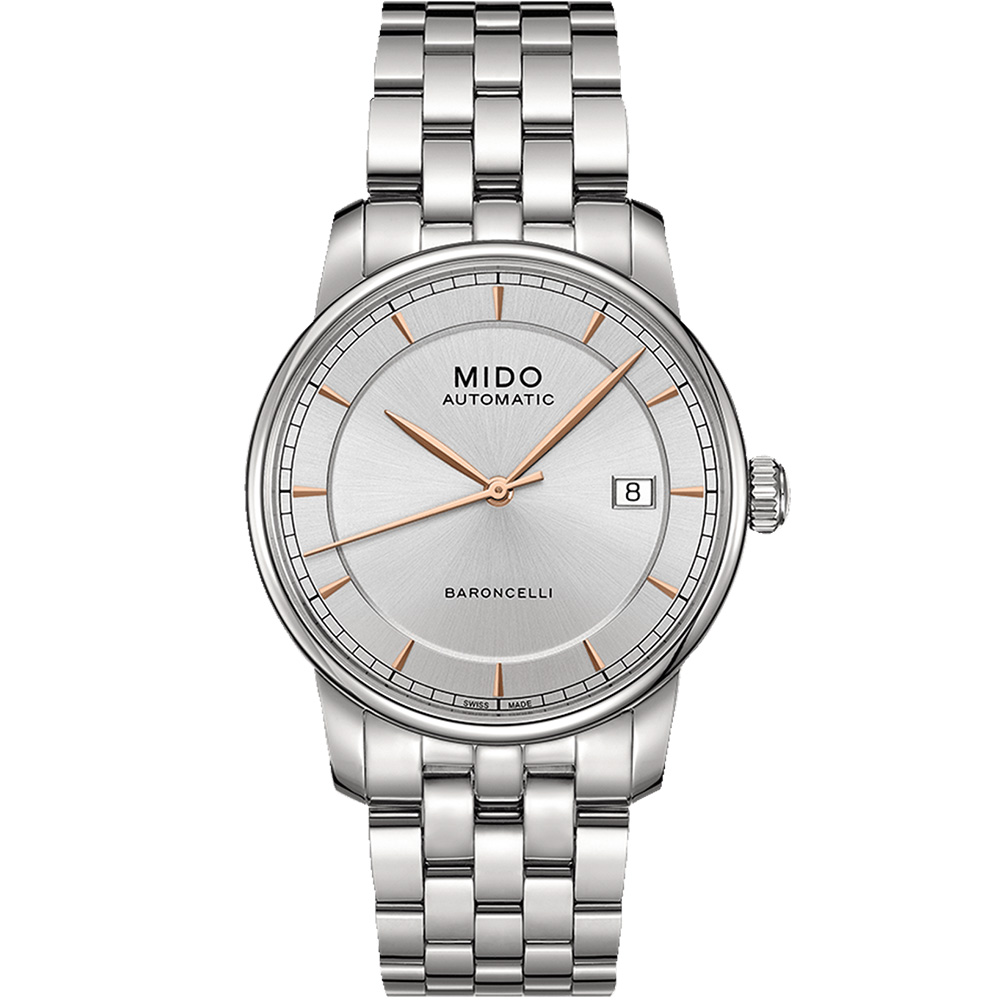 Baroncelli 38 mm: Stainless steel - M8600.4.10.1 Mido Baroncelli M8600.4.10.1