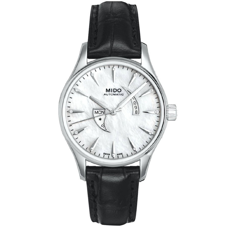 Belluna 33 mm: Stainless steel & Leather strap - M001.230.16.111.21 Mido Belluna M001.230.16.111.21