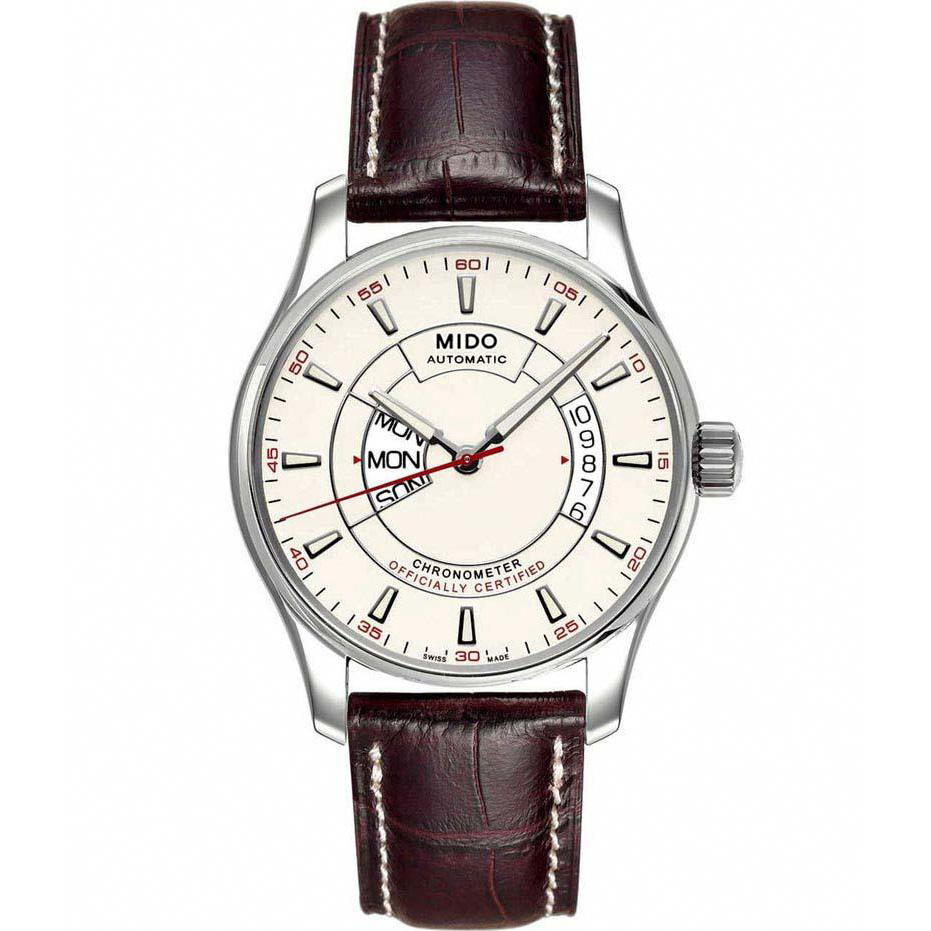 Belluna 40 mm: Stainless steel & Leather strap - M001.431.16.031.32 Mido Belluna M001.431.16.031.32