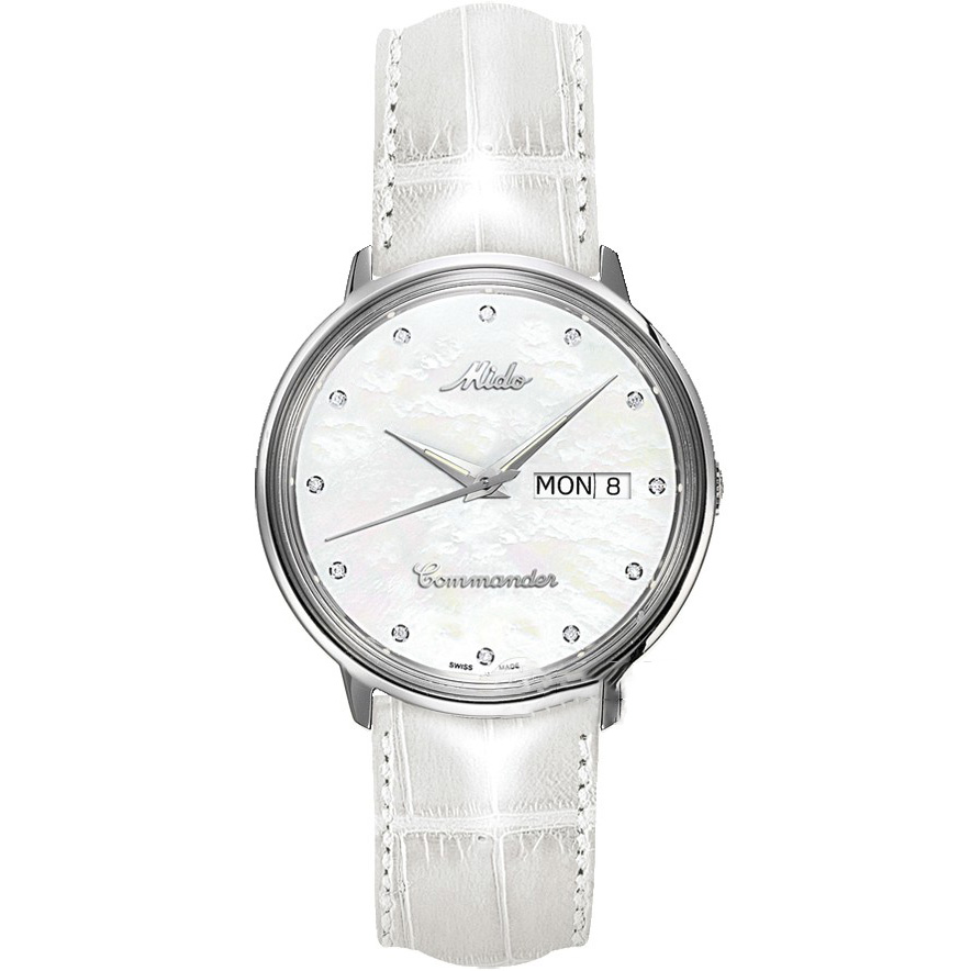 Commander 37 mm: Stainless steel & Leather strap - M8419.4.19.6 Mido Commander M8419.4.19.6