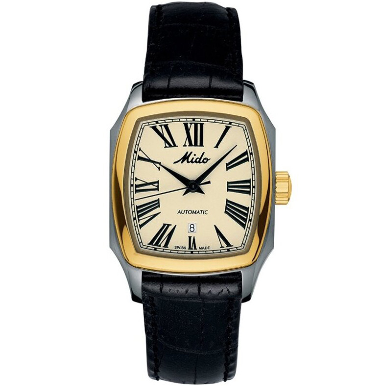 Multifort 27 x 29 mm: Stainless steel & Leather strap - M7838.9.74.4 Mido Multifort M7838.9.74.4
