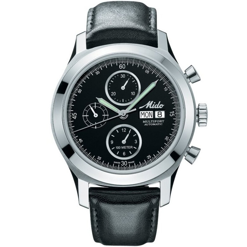 Multifort 42 mm: Stainless steel & Leather strap - M8810.4.48.41 Mido Multifort M8810.4.48.41