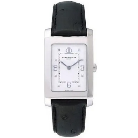 Hampton 25 x 40 mm: Stainless steel & Leather strap - 08511 Baume Mercier Hampton 08511