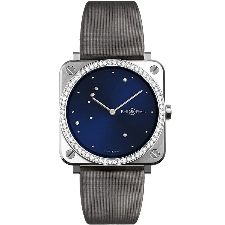 BR S Diamond Eagle Diamonds 39 mm: Stainless steel & Satin - BRS-EA-ST-LGD/SCR/SAT Bell Ross Brs Brs Ea St Lgd Scr Sat