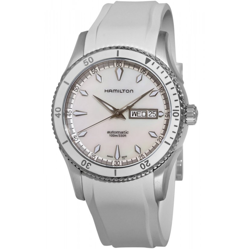 Jazzmaster Seaview 37 mm: Stainless steel & Rubber - H37425911 Hamilton Jazzmaster H37425911