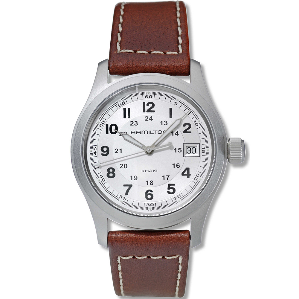 Khaki Field 38 mm: Stainless steel & Leather - H68411553 Hamilton Khaki Field H68411553