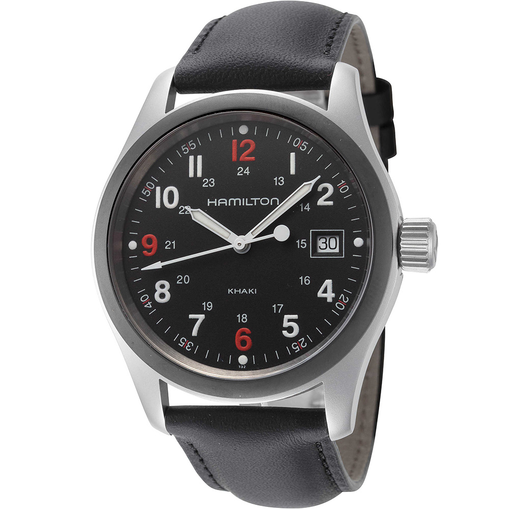 Khaki Field 38 mm: Stainless steel & Rubber - H68421333 Hamilton Khaki Field H68421333