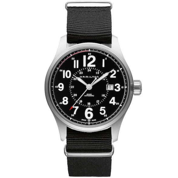 Khaki Field Officer 44 mm: Stainless steel & Textile - H70615833 Hamilton Khaki Field H70615833