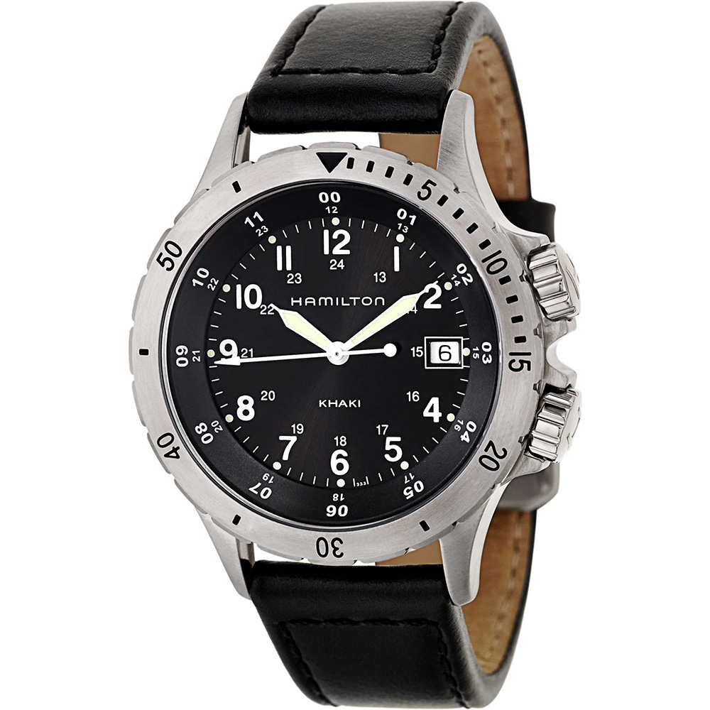 Khaki Field 40 mm: Stainless steel & Leather - H74451833 Hamilton Khaki Field H74451833