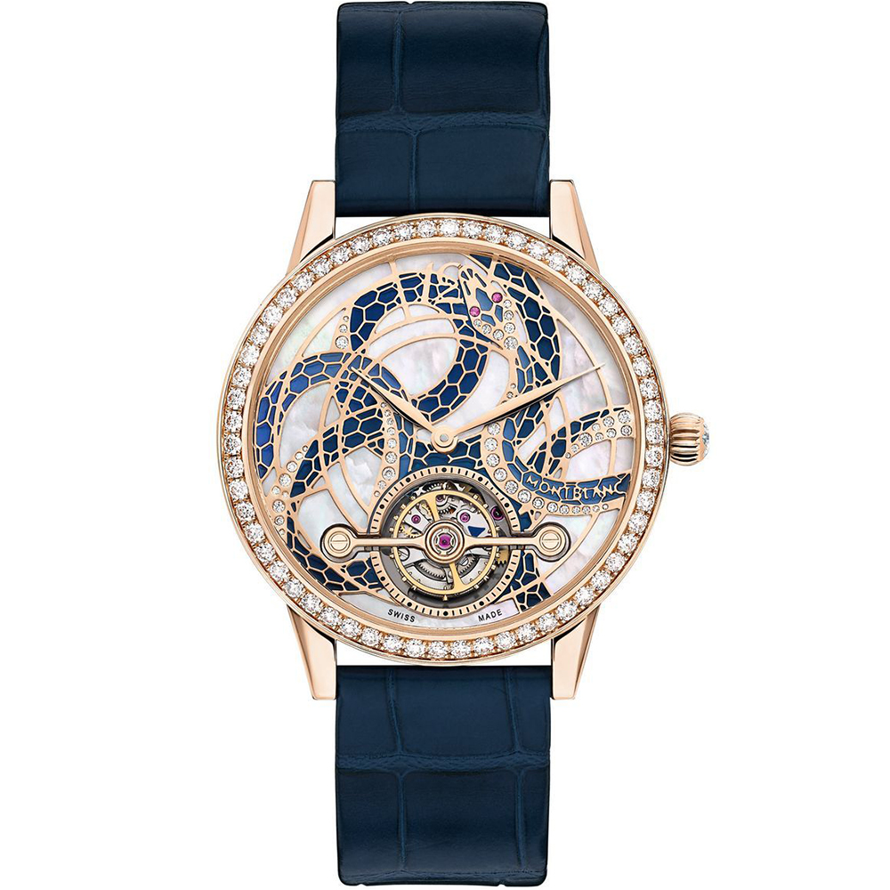 Bohème ExoTourbillon Slim 110 Years Anniversary 38 mm: 18K Rose gold & Leather - MB115939 Montblanc Boheme Mb115939
