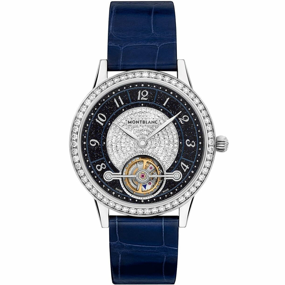 Bohème Exo Tourbillon Slim 38 mm: 18K White gold & Leather - MB116493 Montblanc Boheme Mb116493