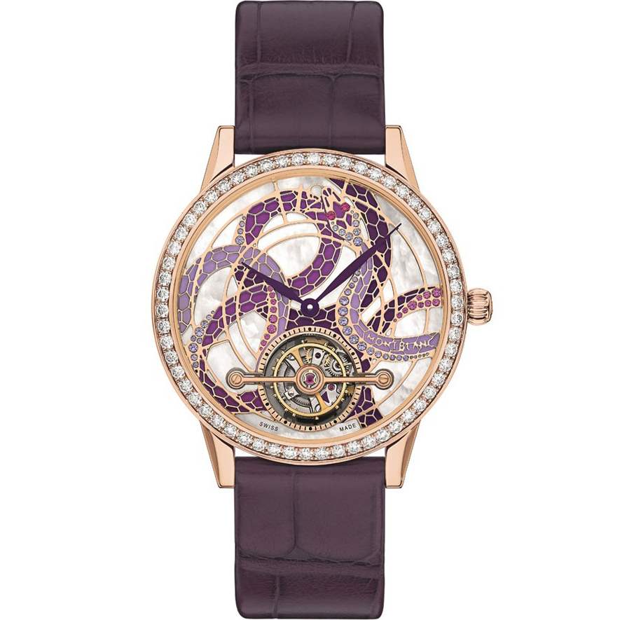 Bohème Exo Tourbillon Slim 38 mm: 18K Rose gold & Leather - MB117199 Montblanc Boheme Mb117199
