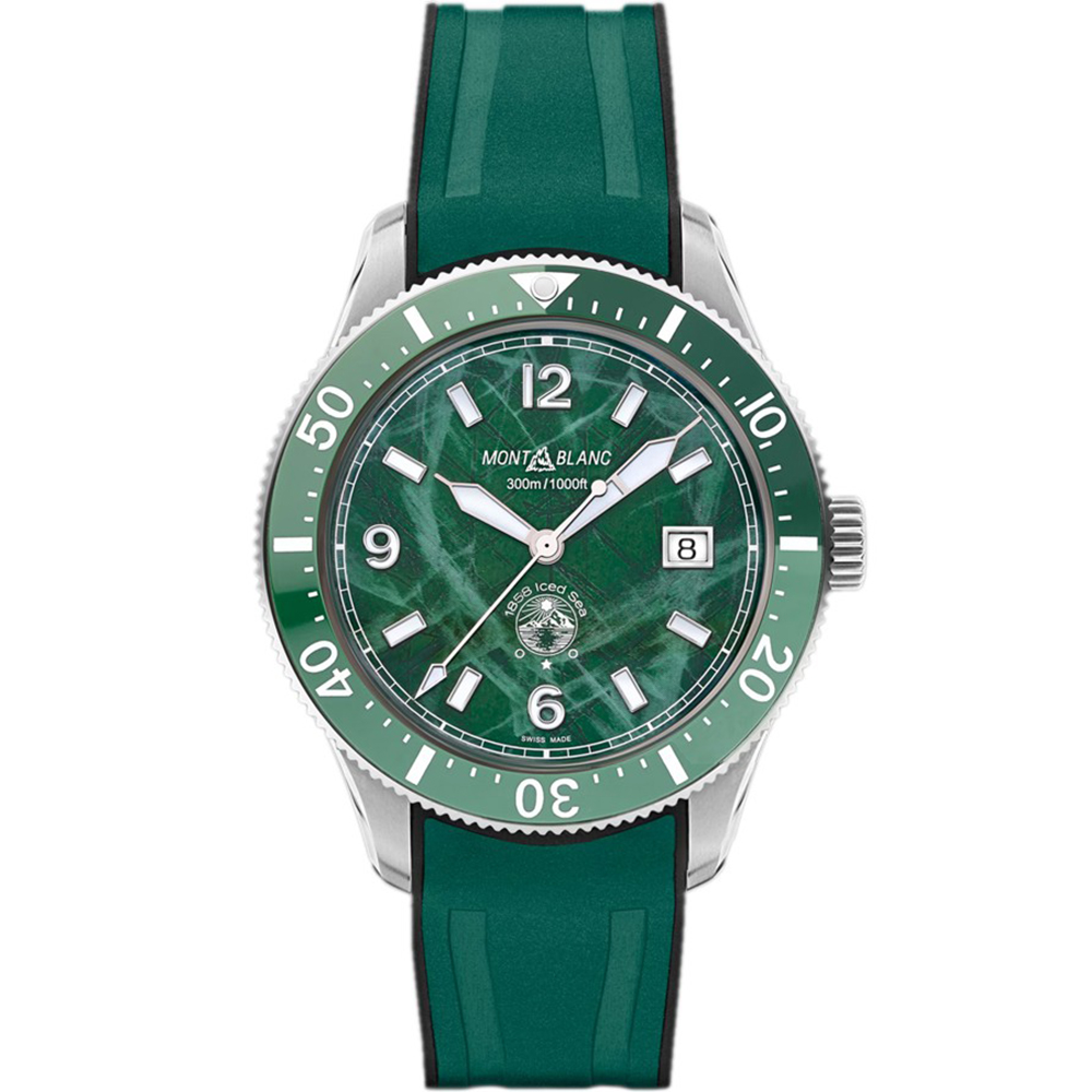 Iced Sea Date 41 mm: Stainless steel & Rubber - MB131323 Montblanc Iced Sea Mb131323