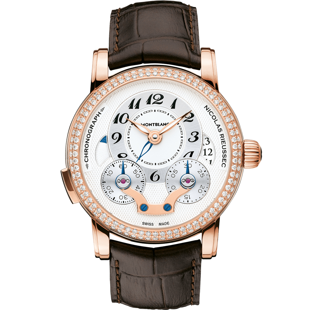 Nicolas Rieussec Chronograph 43 mm: 18K Red gold & Leather - MB108733 Montblanc Nicolas Rieussec Mb108733