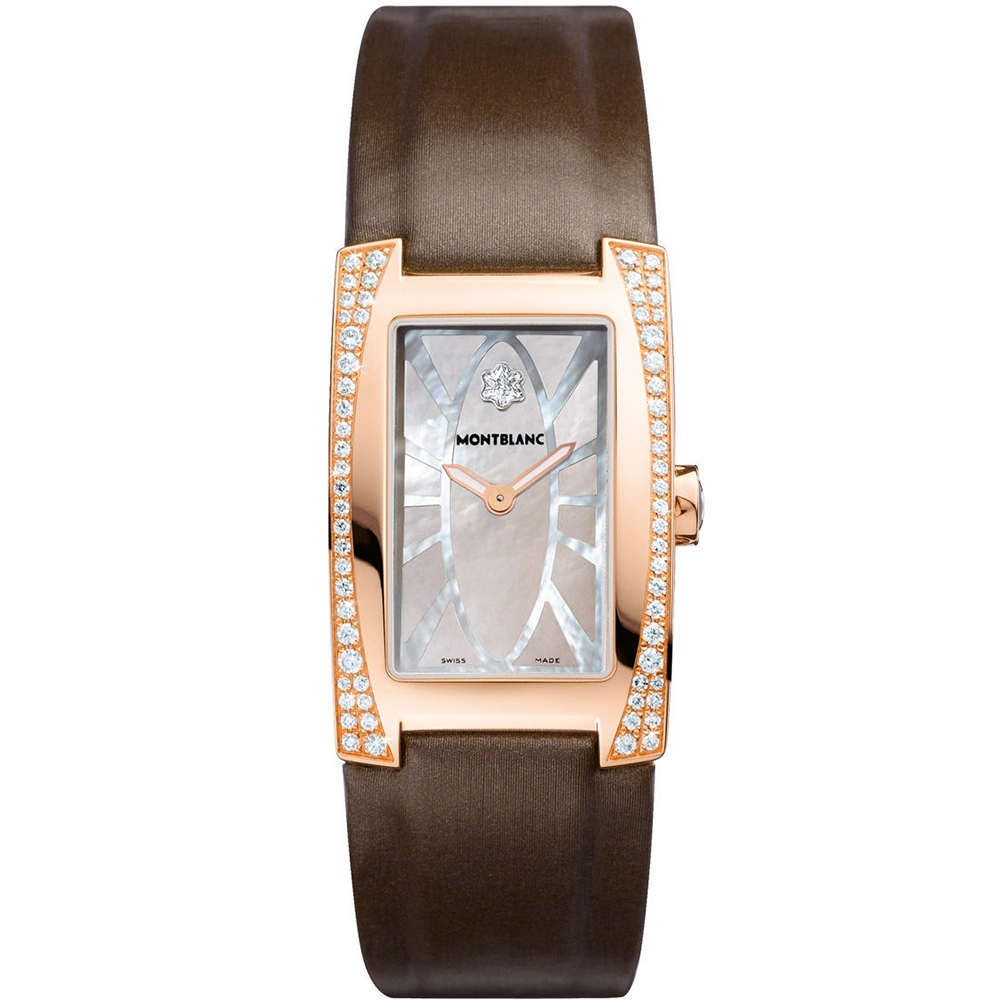 Profile Elegance 23 x 35 mm: 18K Rose gold & Satin - MB105861 Montblanc Silhouette Mb105861