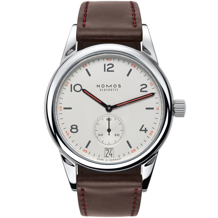 Club Automatic Date 41.5 mm: Stainless steel & Leather - 773 Nomos Club 773