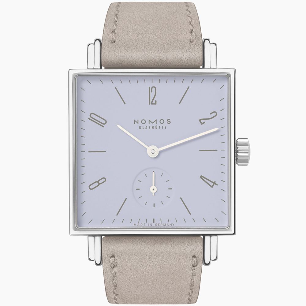 Tetra+ Erzgebirgsperle 29.5 × 29.5 mm: Stainless steel & Leather - 482 Nomos Tetra 482
