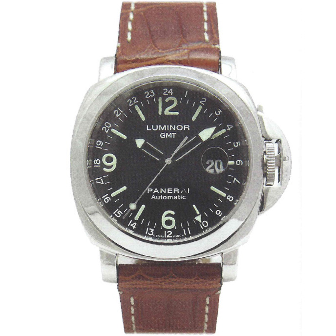 Luminor GMT 44 mm: Stainless steel & Leather - PAM00110 Panerai Luminor Pam00110