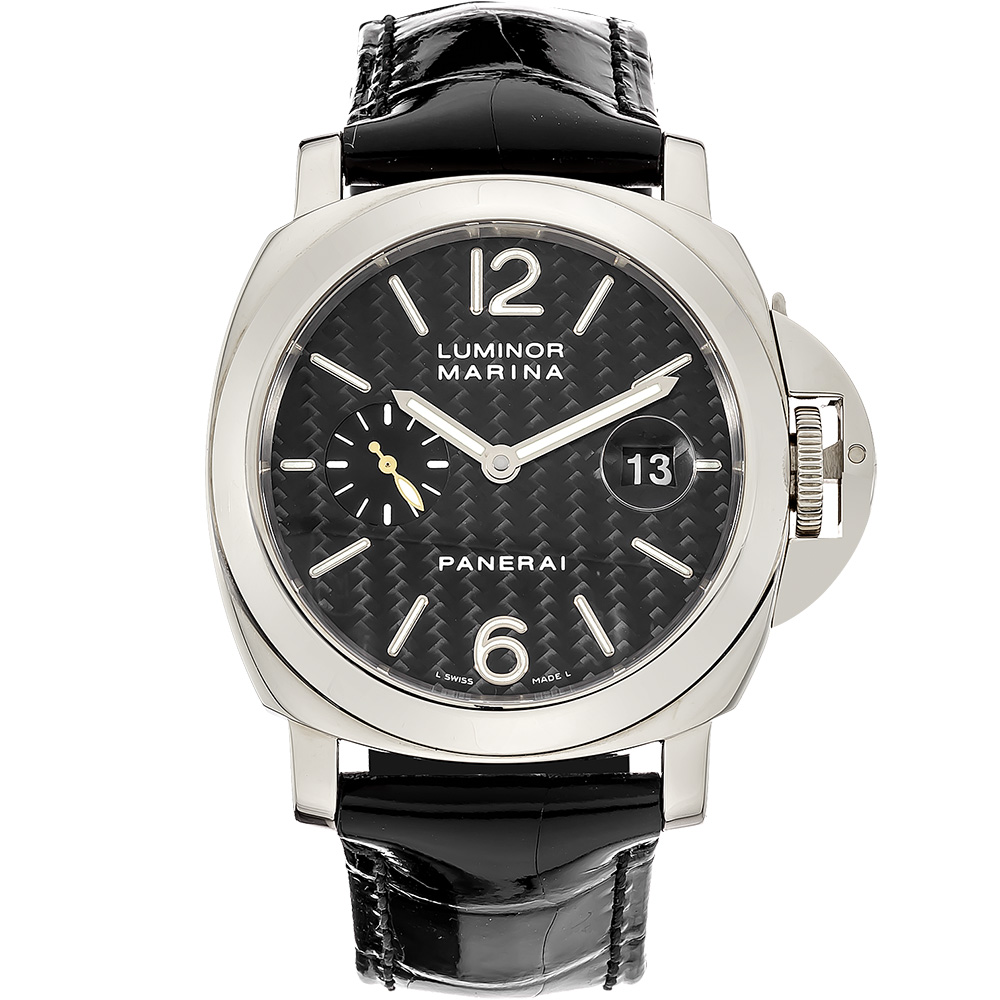 Luminor Marina 44 mm: 18k White gold & Leather - PAM00180 Panerai Luminor Pam00180